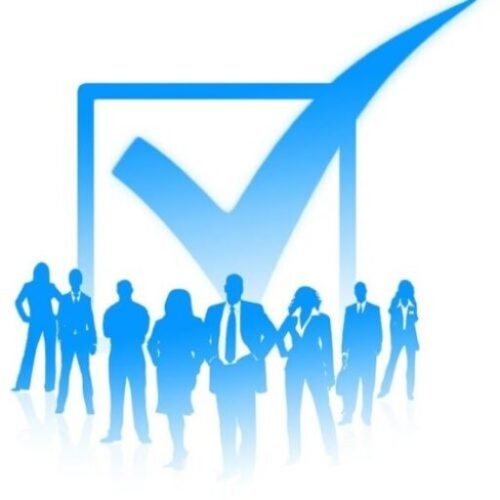 blue check mark drawing